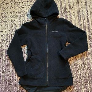 Womens Columbia zip up Sherpa tunic style jacket size small